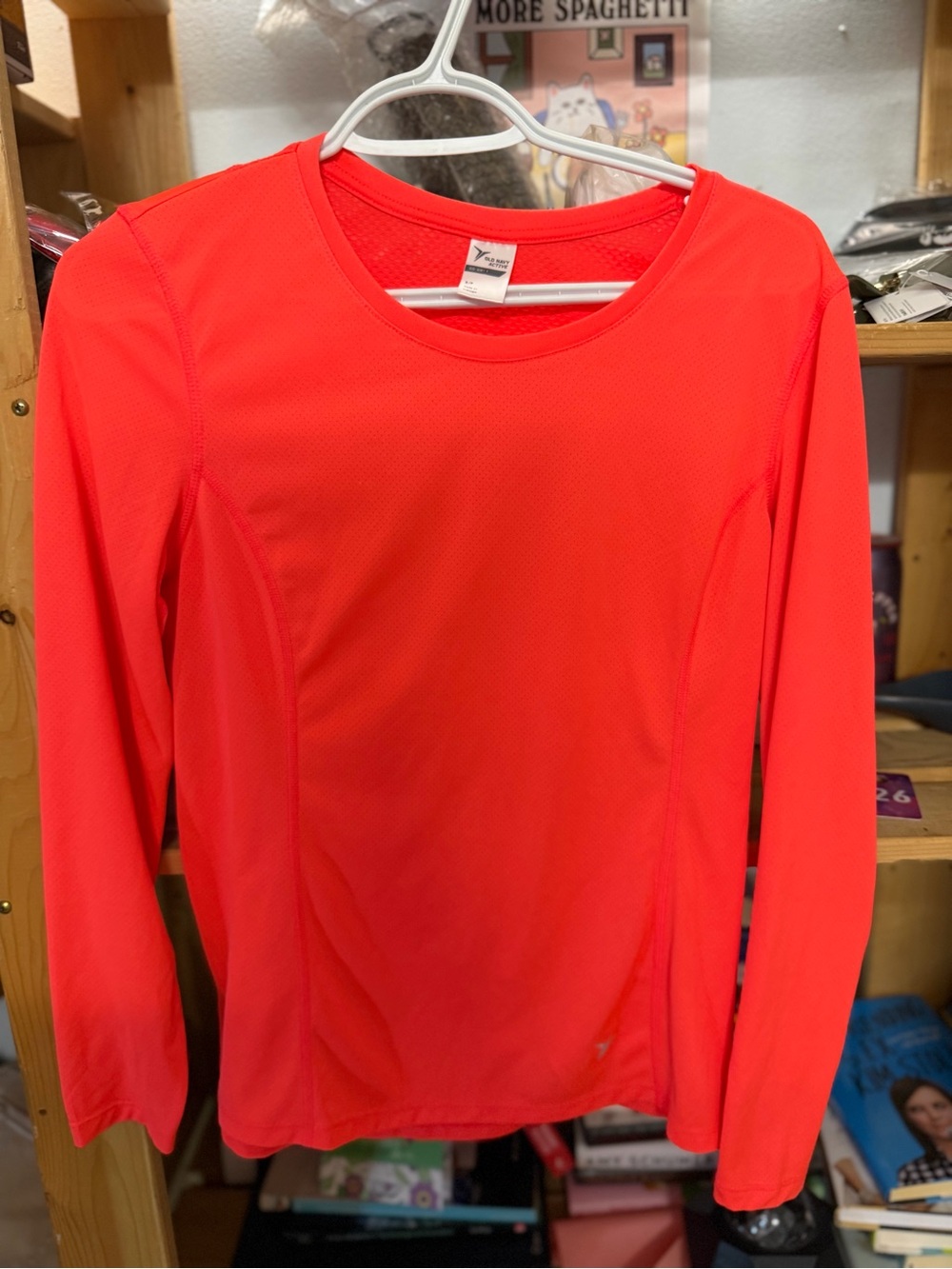 Old Navy Neon Coral Long-Sleeve Performance Tee